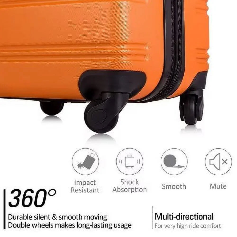 Expandable Suitcase Set of 3 with Double Spinner Wheels, Indestructible PP Material Hard Shell Luggage Sets TSA Lock, Carry on Expandable, Lightweight,20" 24' 28",Pink