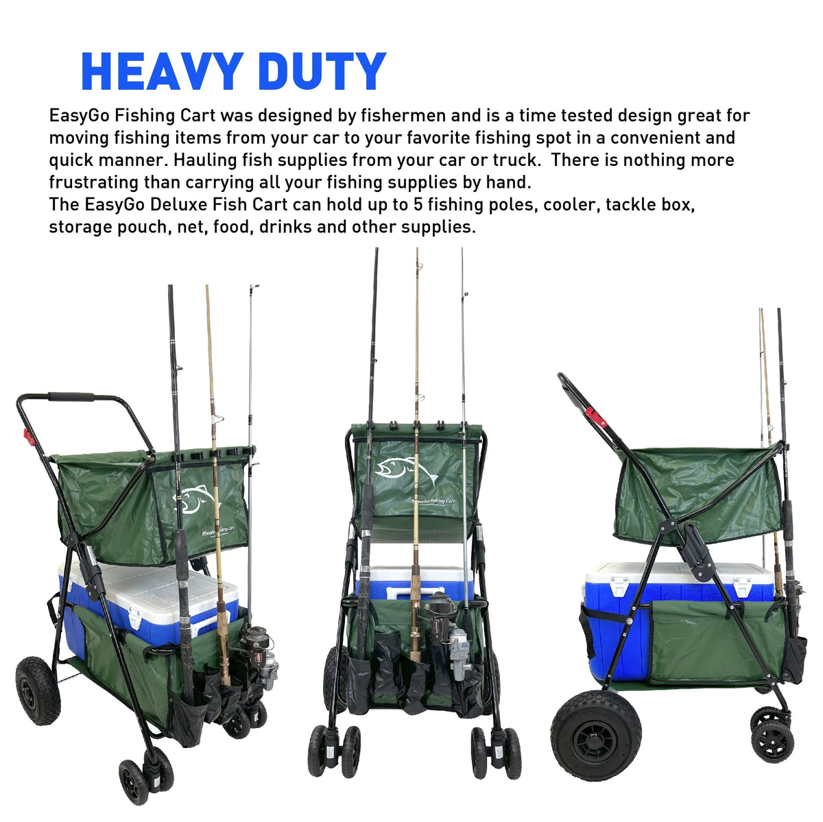Fishing Chair with Rod Holder Built In Cooler Hands Free Fishing Pole Holder - Storage Pouch Storage Bag for Fishing Accessories Full Size Portable & Folding Ruler for Measuring Fish