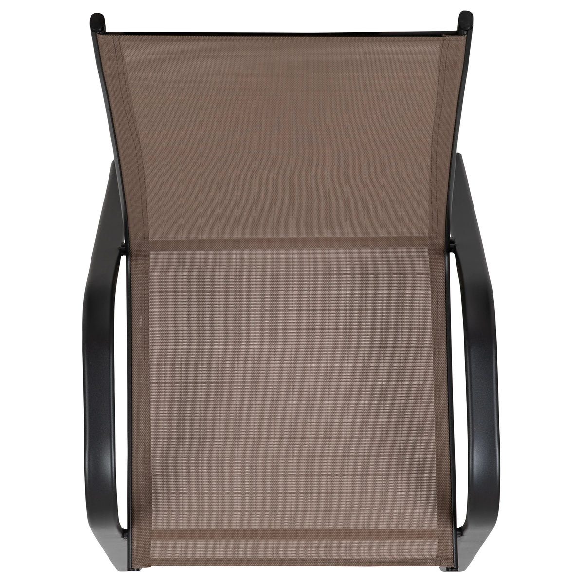 Emma + Oliver 4 Pack Gray Outdoor Stack Chair with Flex Comfort Material - Patio Stack Chair