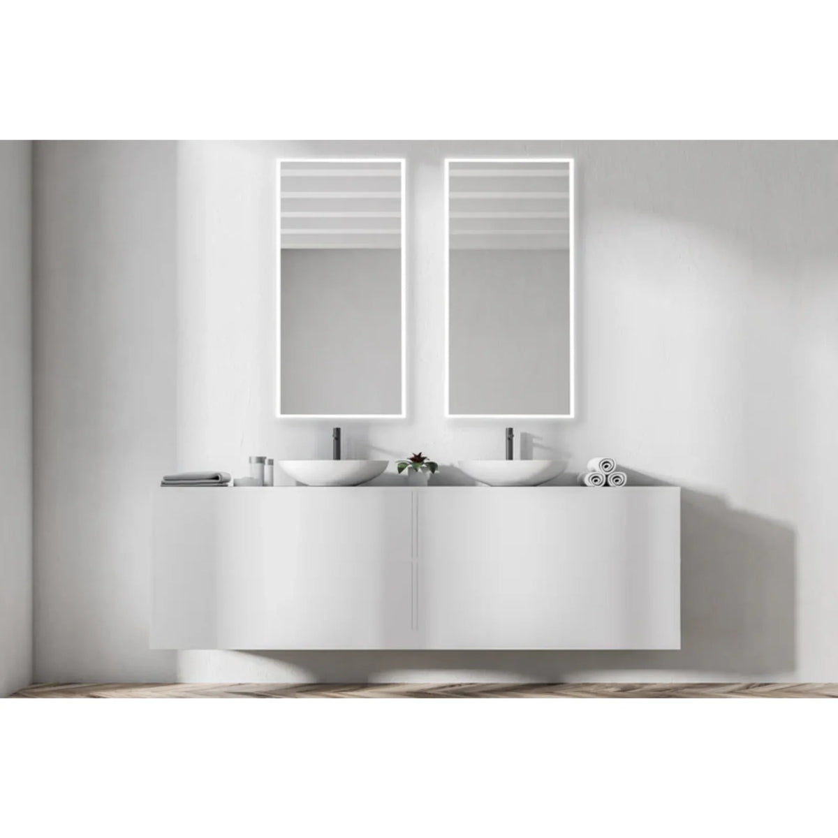 Modern Mirrors Astral Lighted Bathroom Vanity Mirror, Wall Mirror with Dimmable Daylight LED Lighting