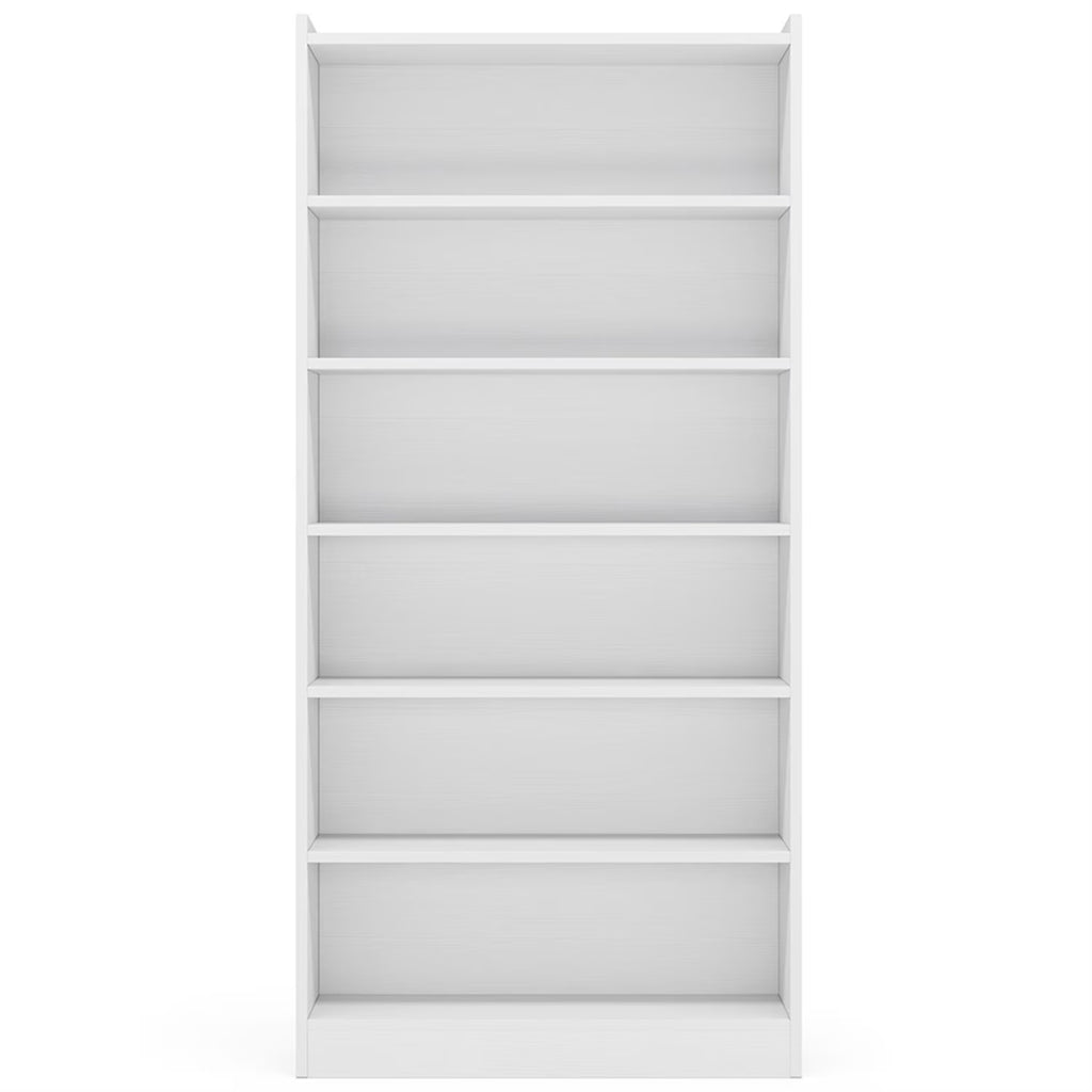 Finihen Wood Bookcase, 72" Tall Bookshelf with 6-Tier Open Storage Shelves for Bedroom, Living Room, White