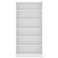 Finihen Wood Bookcase, 72" Tall Bookshelf with 6-Tier Open Storage Shelves for Bedroom, Living Room, White