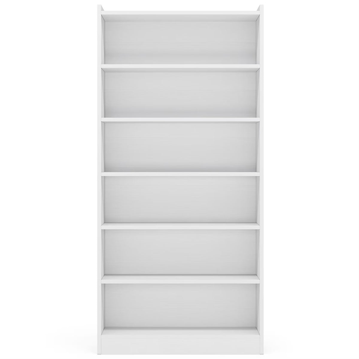 Finihen Wood Bookcase, 72" Tall Bookshelf with 6-Tier Open Storage Shelves for Bedroom, Living Room, White