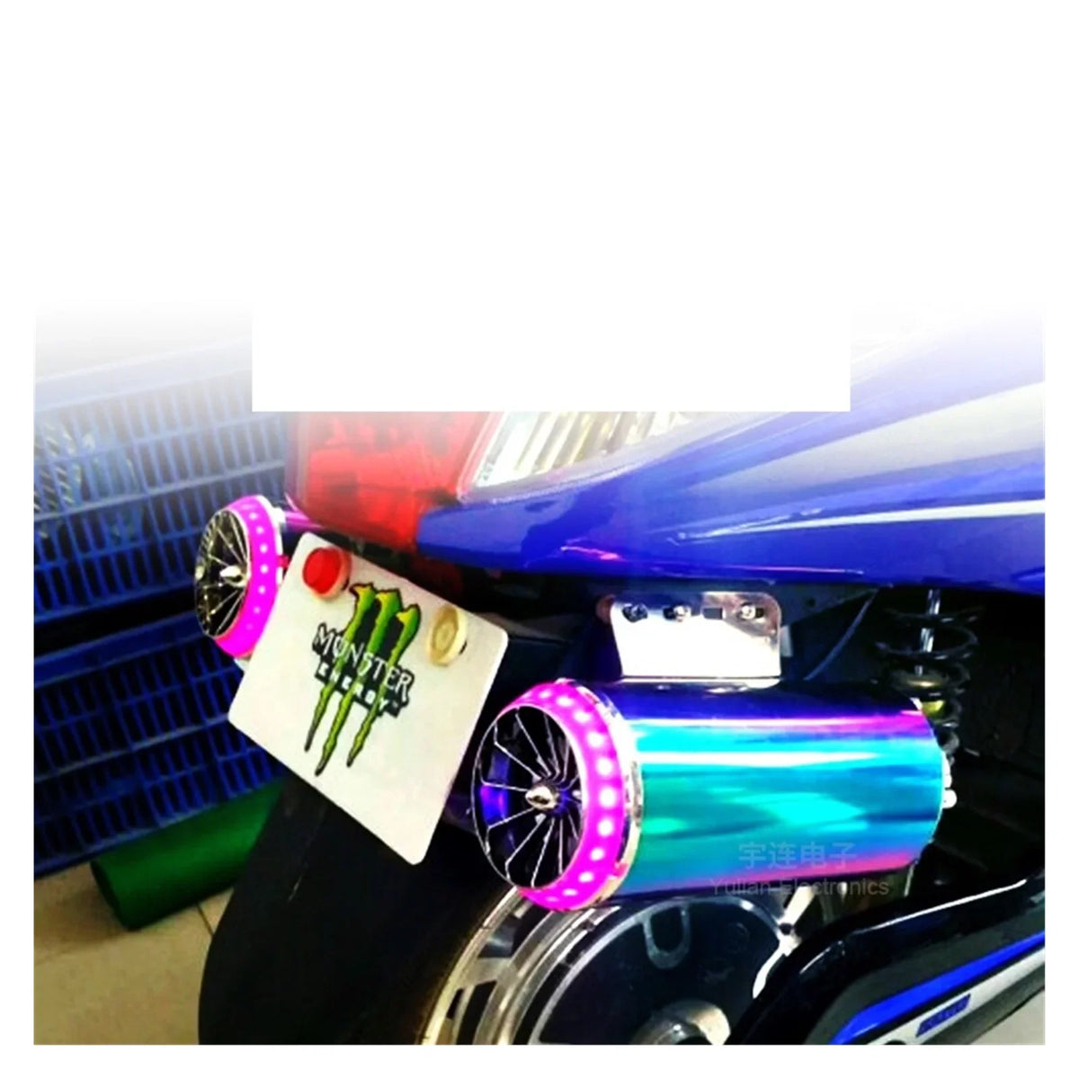 With Simulator Exhaust Pipe Motorcycle Au-dio Battery Car Bluetooth Subwoofer Electric Car Color Plated Speaker,Clear Distortion-Free