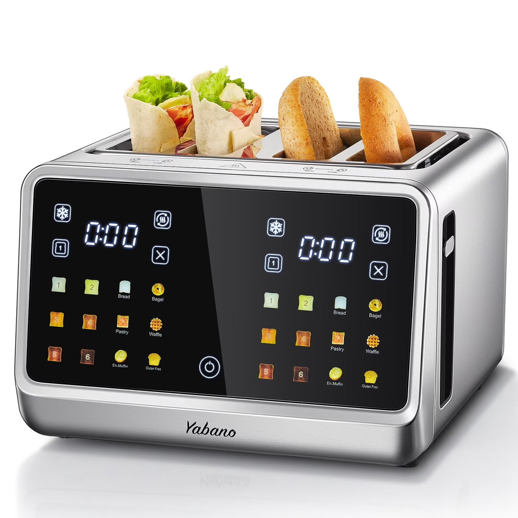 4 Slice Toaster, Touchscreen & Dual Independent Control Panel