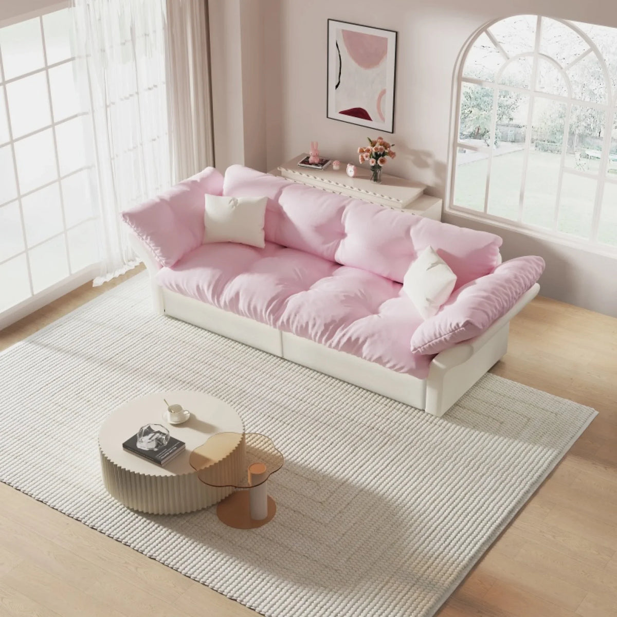 66" Queen Pull Out Sofa Bed, 3-in-1 Convertible Sleeper Sofa with Side Storage,Multi-Functional Velvet Loveseat Bed for Living Room,Bedroom