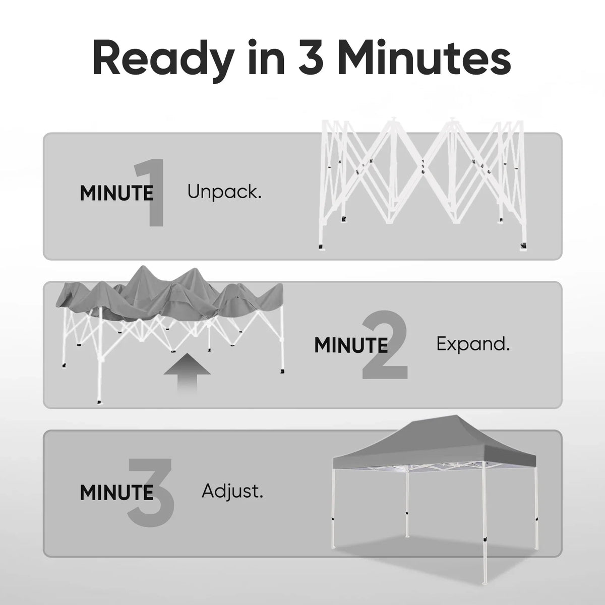 Quictent 10x20ft Easy Pop up Canopy Tent Instant Outdoor Canopy Shelter Folding Party Tent, White