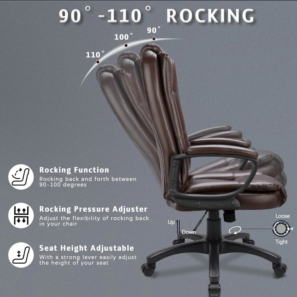 Waleaf Home Office Chair, 400LBS 8Hours Heavy Duty Design, Ergonomic High Back Cushion Lumbar Back Support, Computer Desk Chair, Big and Tall Chair for Work