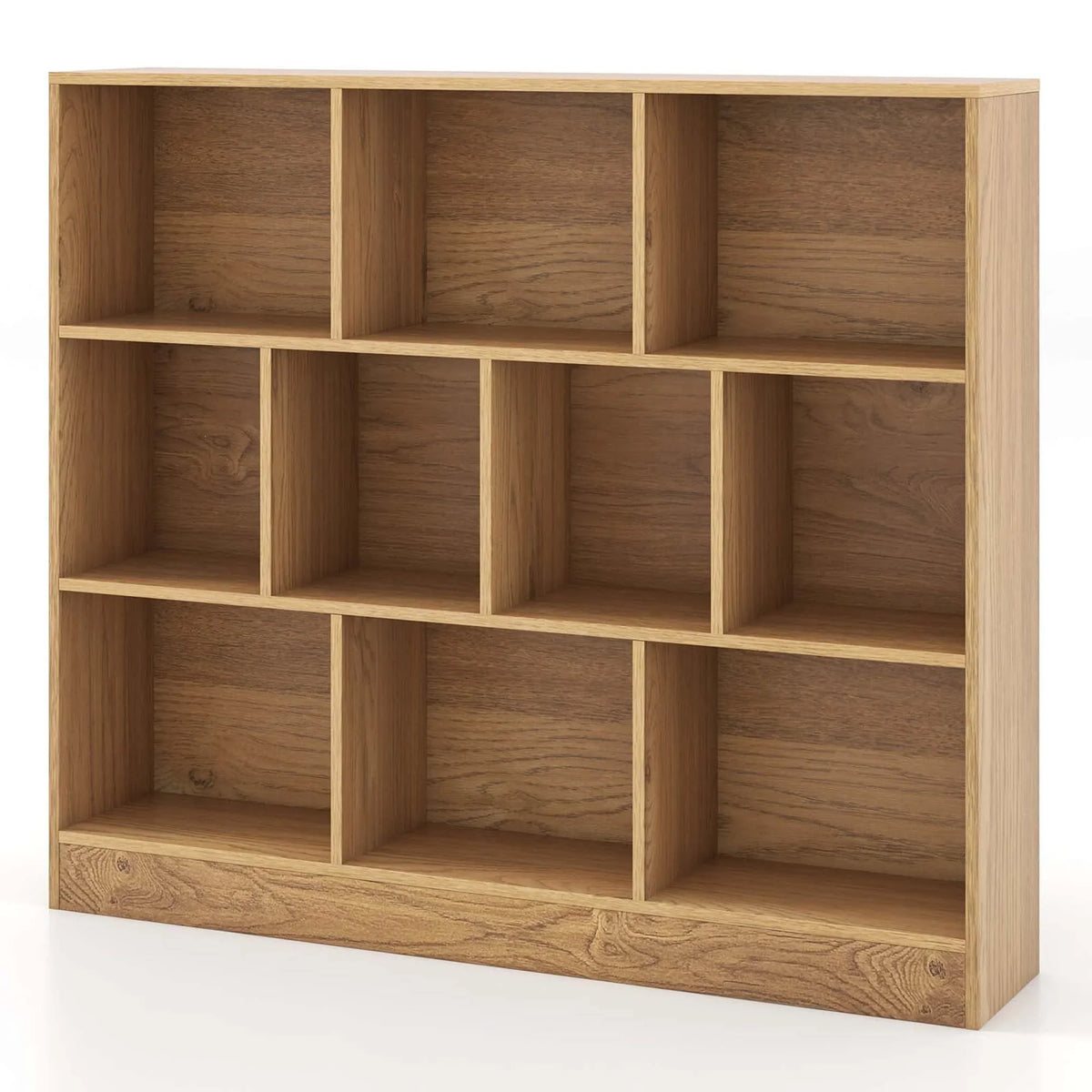 Costway 10-Cube Bookcase for Kids 41"Wooden Toy Storage Organizer for Kid’s Room White