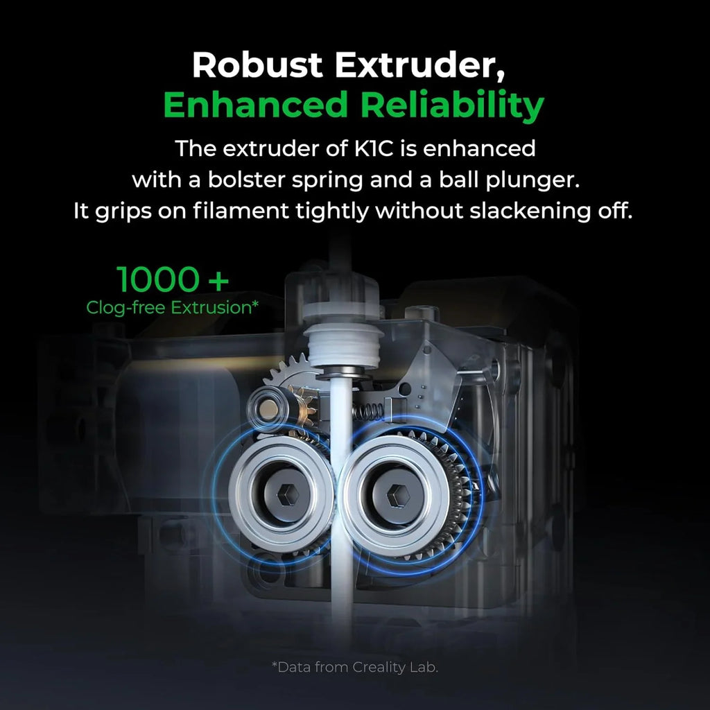 Creality K1C 3D Printer with Reliable Extrusion, 600mm/s Fast Printing Speed, AI Smart Camera, Anti-Vibration Design, Auto Calibration for Leveling, Printing Size 220*220*250mm