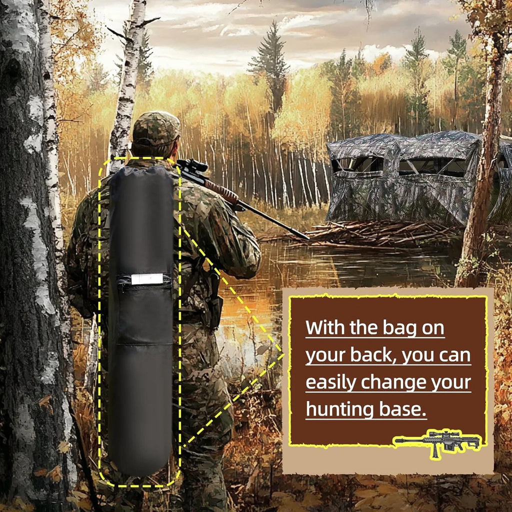 Erommy 360° Camouflage Hunting Blind, Durable and Waterproof with Spacious Interior and Ventilation for 3 People