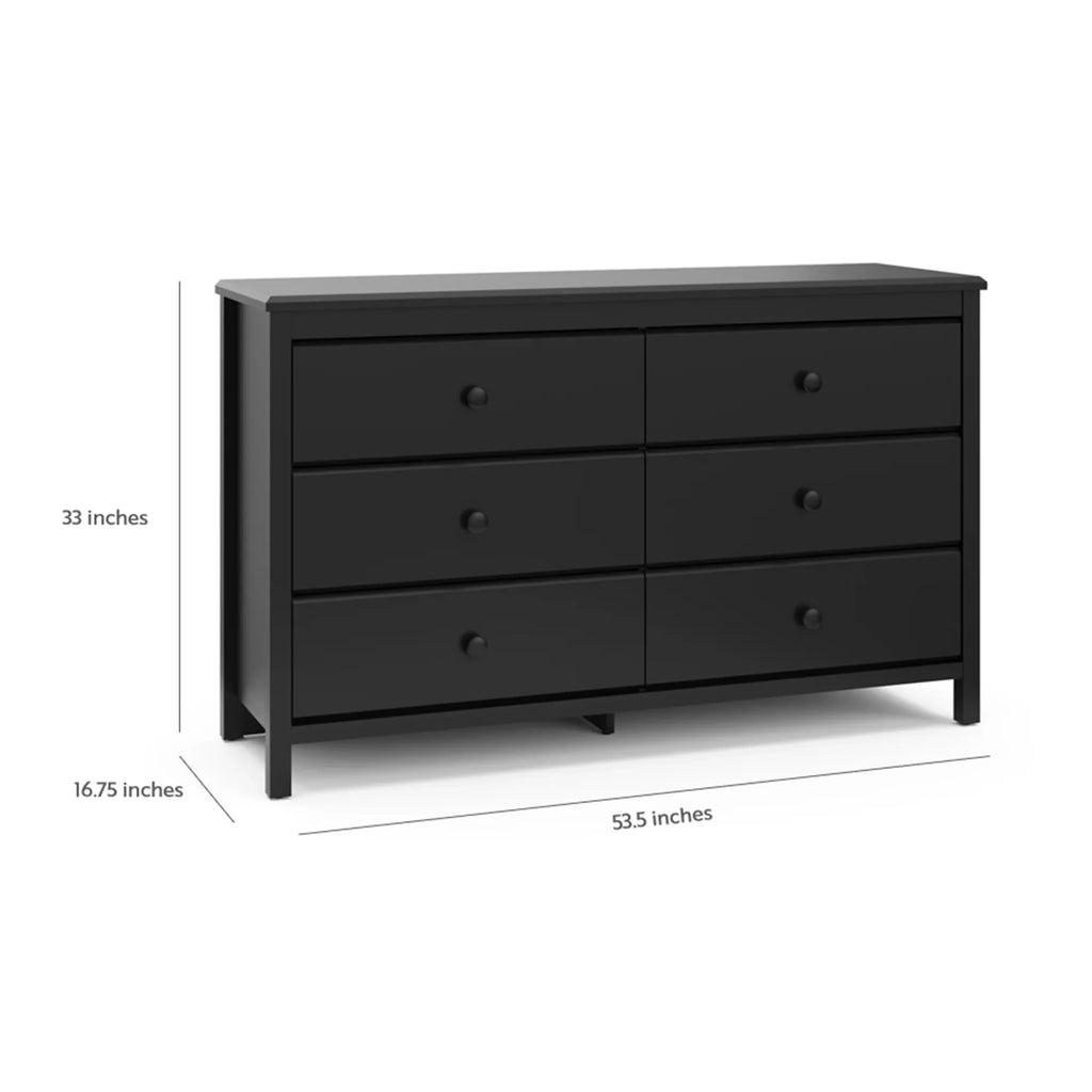 Storkcraft Alpine 6 Drawer Nursery Double Dresser, Olive