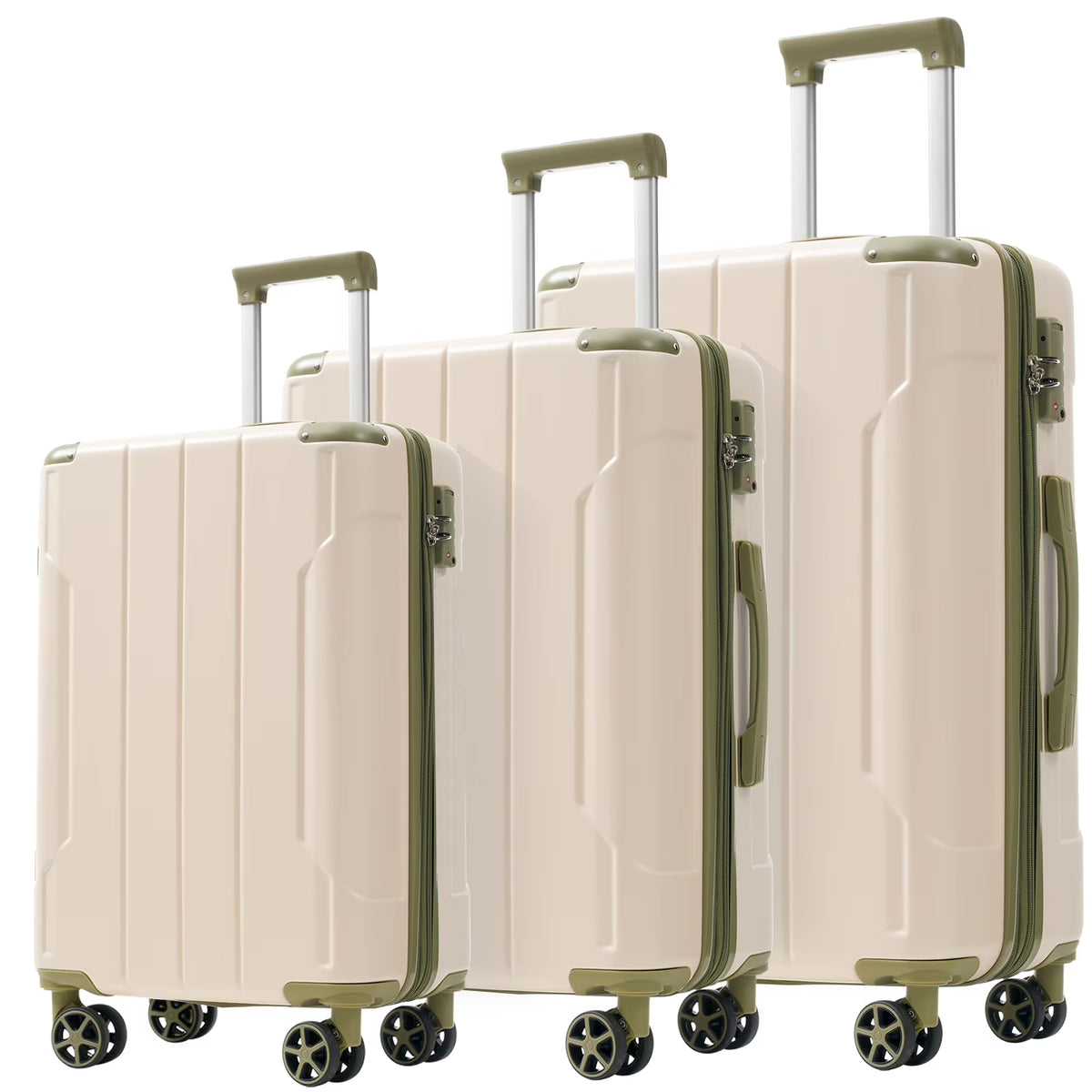 Luggage Sets 3 Piece, Expandable Hard shell ABS Suitcases with Double Spinner, Travel luggage Set