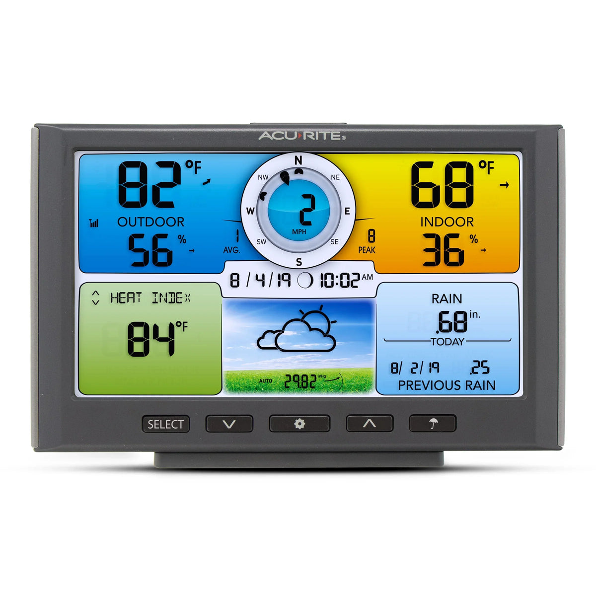 AcuRite Iris (5-in-1) Wireless Home Weather Station, Indoor/Outdoor Temperature, Humidity, Wind, and Rain (01529M)