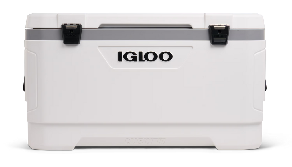 Igloo 100 QT Latitude Marine Ultra Hard-Sided Cooler, White and Moonscape Gray