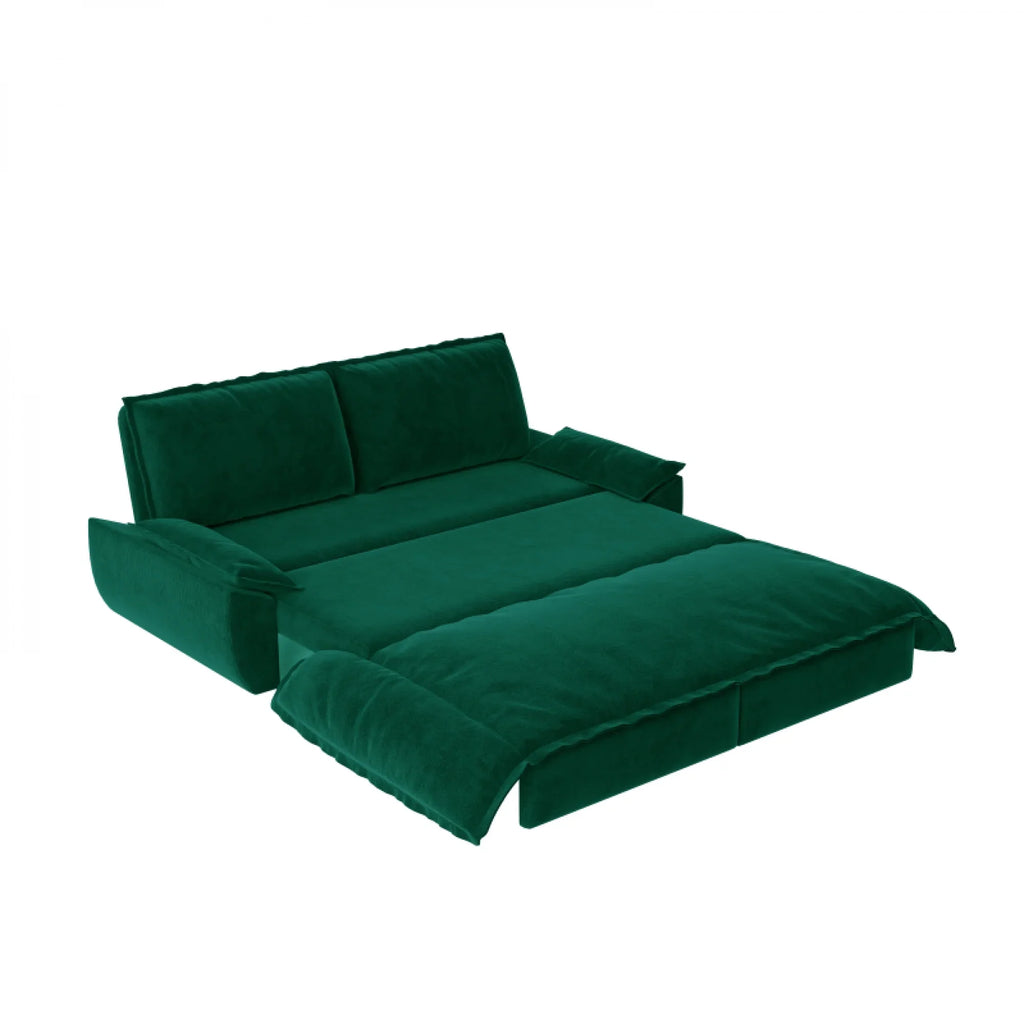 66" Queen Pull Out Sofa Bed, 3-in-1 Convertible Sleeper Sofa with Side Storage,Multi-Functional Velvet Loveseat Bed for Living Room,Bedroom