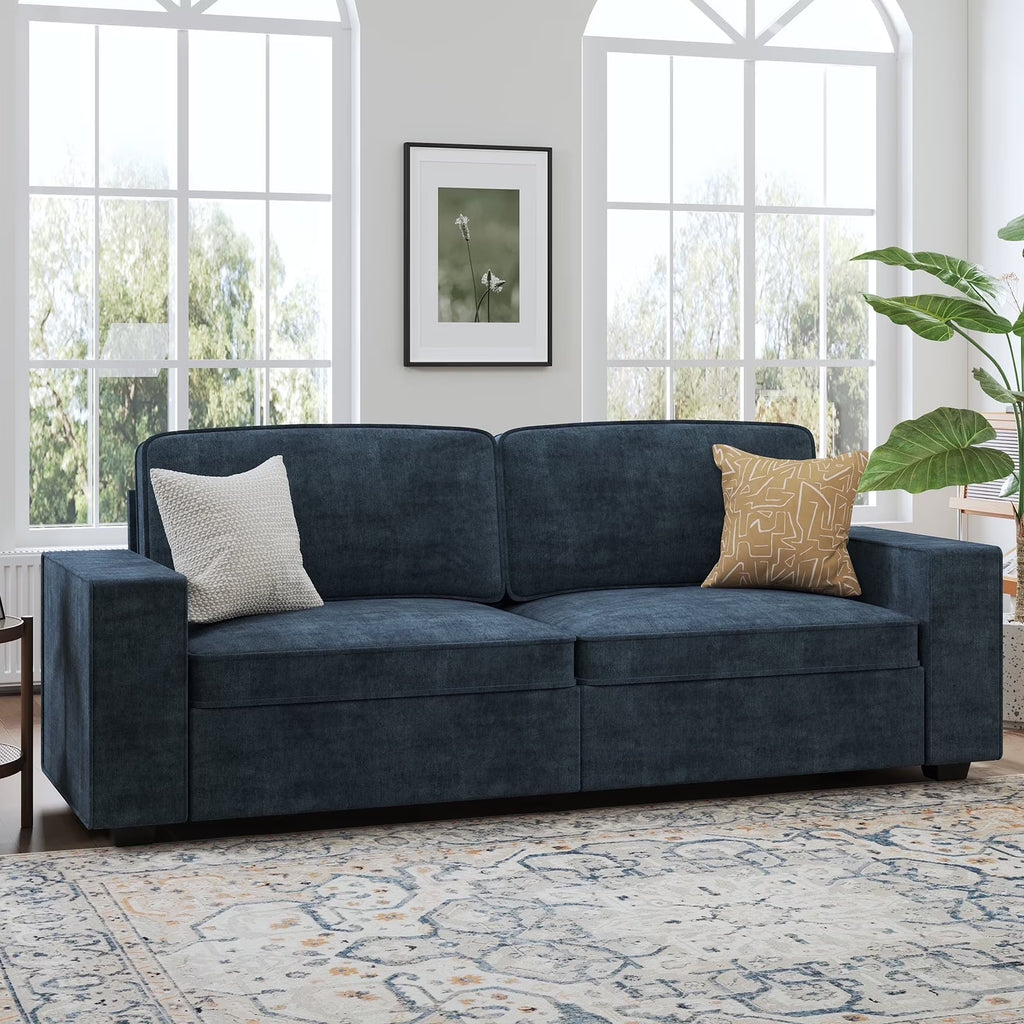LUMIHO 89" Modern Corduroy Sofa,3 Seater Couches for Living Room, Bedroom,with Deep Seat,beige