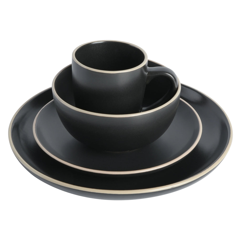 Gibson Home Rockaway 32 Piece Dinnerware Set - Gray