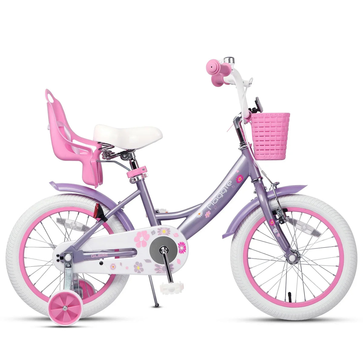 Glerc Maggie 12 inch Kids Girls Bike for Ages 2-4 Years Child, Peach