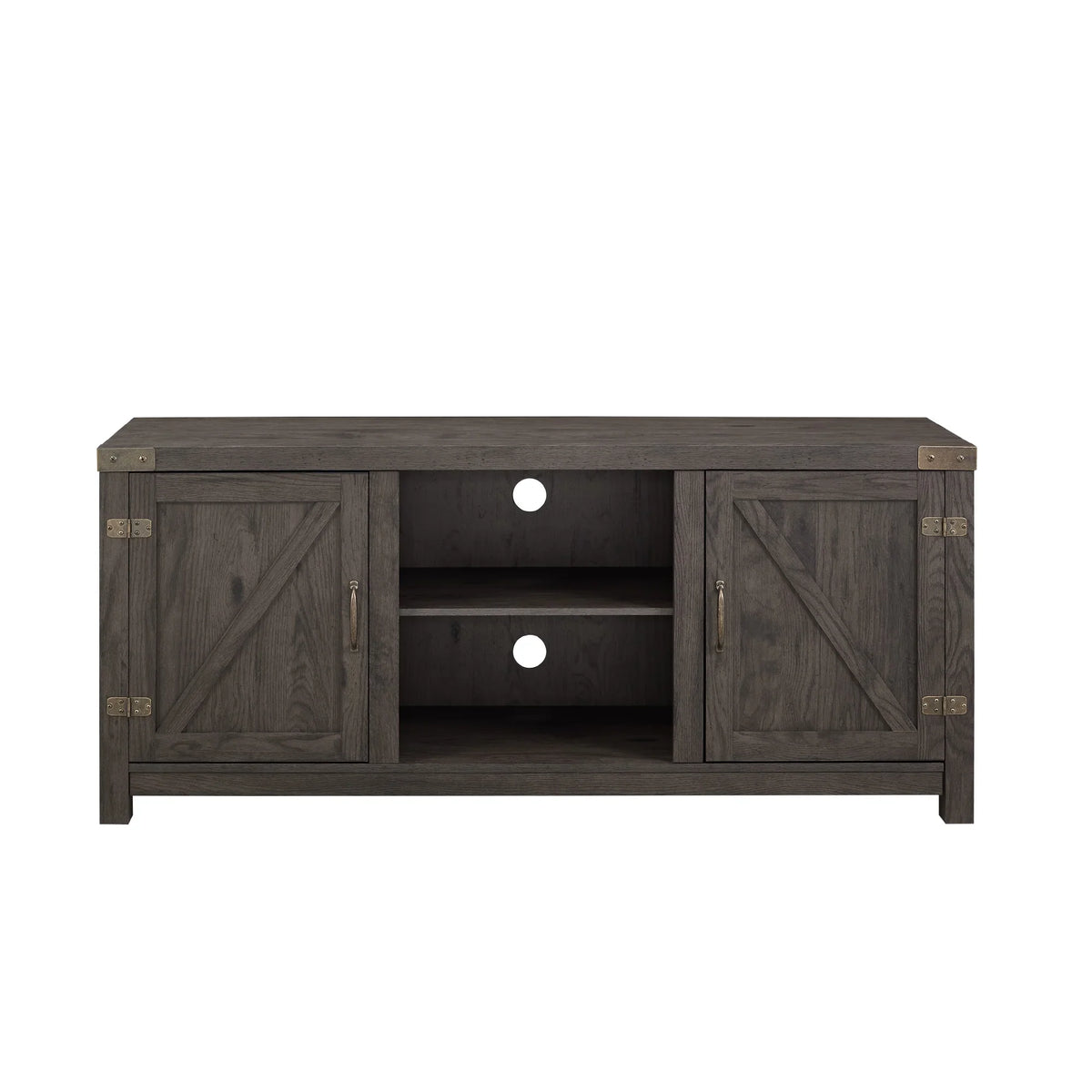 Walker Edison Modern Farmhouse Barn Door TV Stand for TVs up to 65", Grey Wash