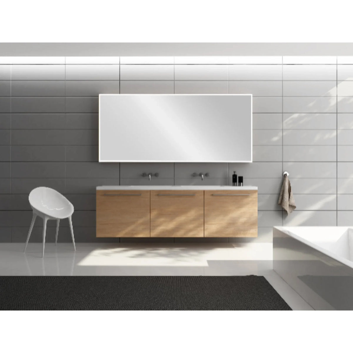 Modern Mirrors Astral Lighted Bathroom Vanity Mirror, Wall Mirror with Dimmable Daylight LED Lighting