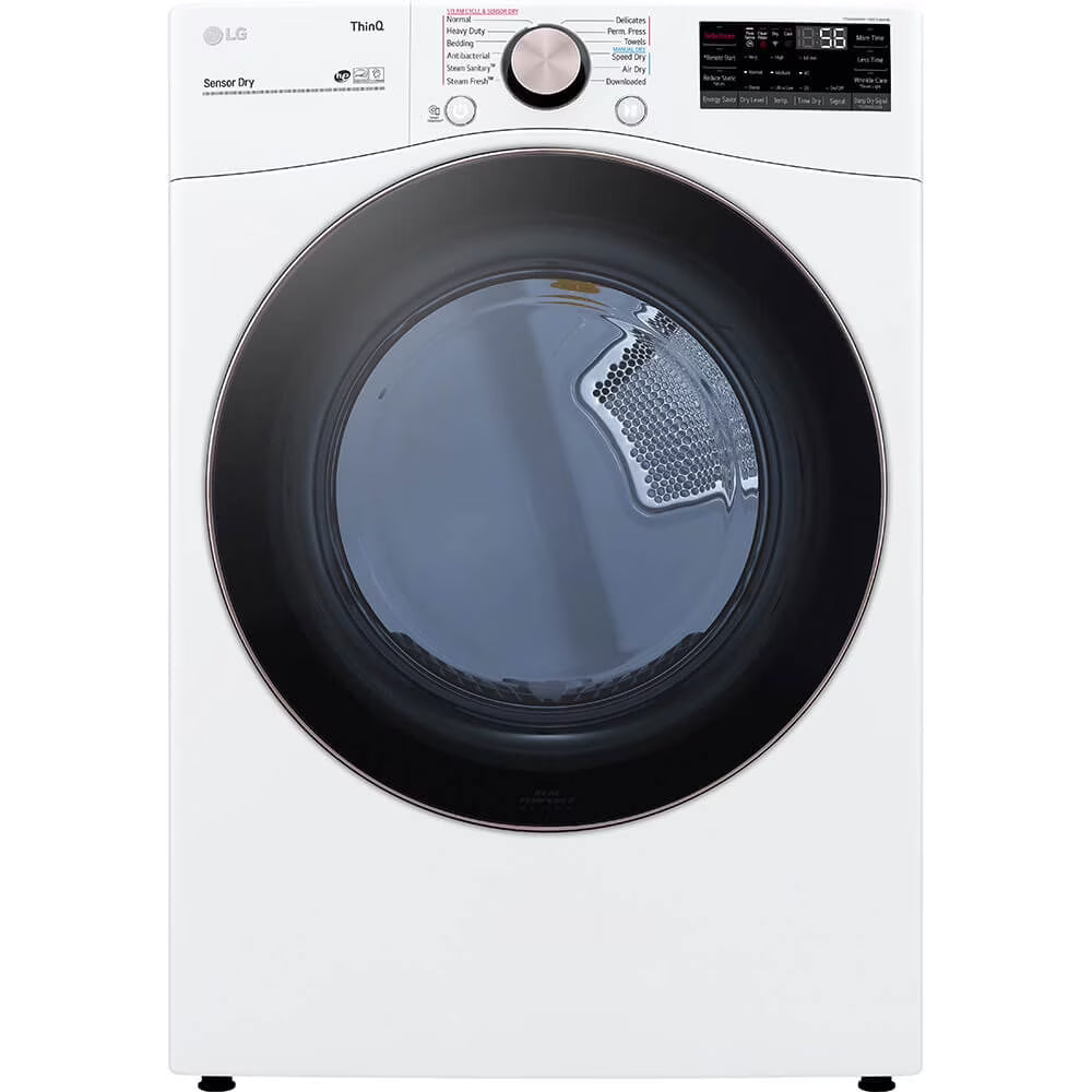 LG DLEX4000W 7.4 Cu. Ft. Ultra Large Capacity Smart wi-fi Enabled Front Load Electric Dryer with TurboSteam and