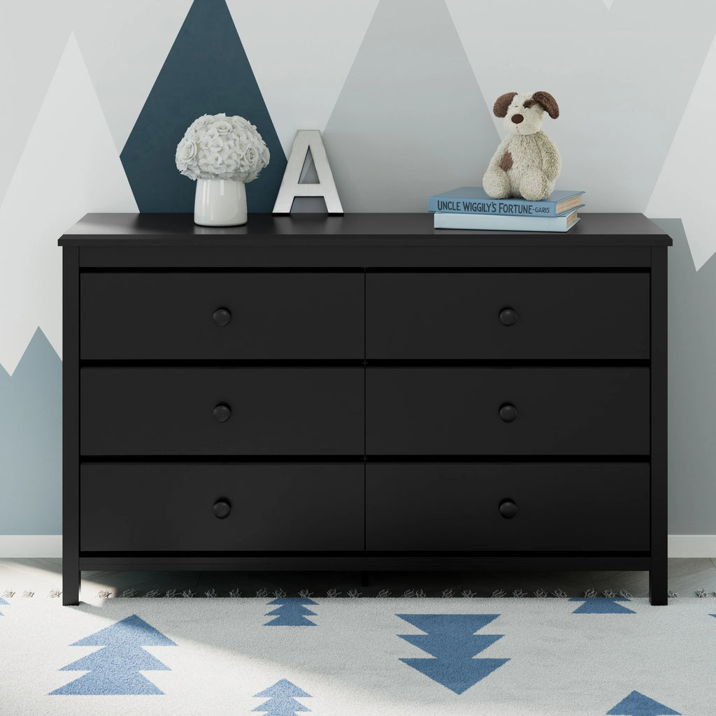 Storkcraft Alpine 6 Drawer Nursery Double Dresser, Olive
