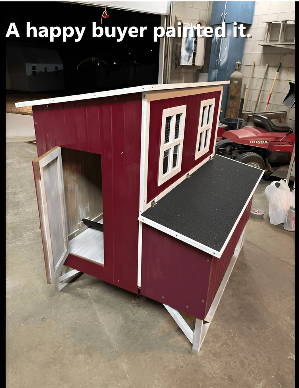 omitree Wooden Chicken Coop Hen House with 4 Nesting Boxes, Fits 4-8 Chickens