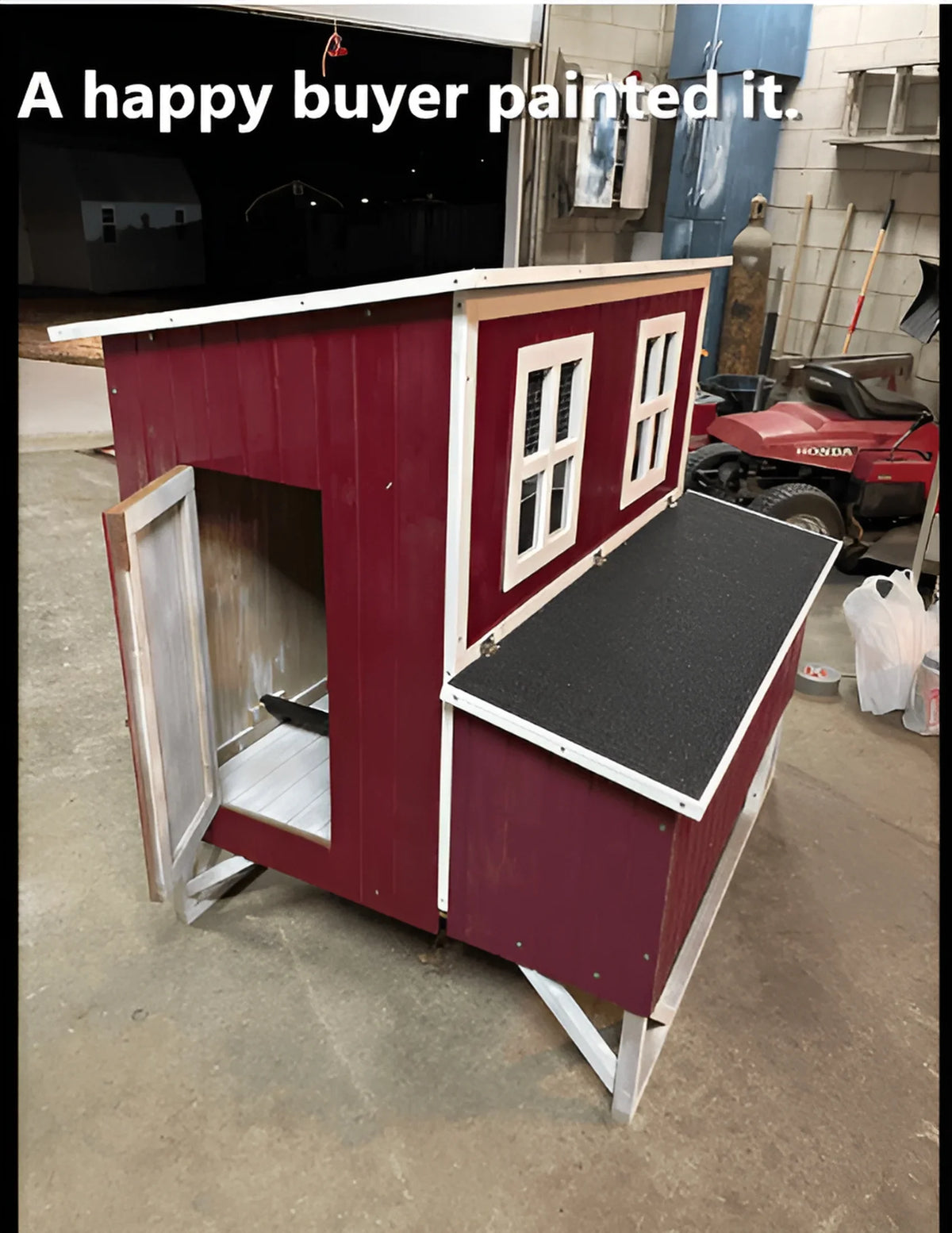 omitree Wooden Chicken Coop Hen House with 4 Nesting Boxes, Fits 4-8 Chickens