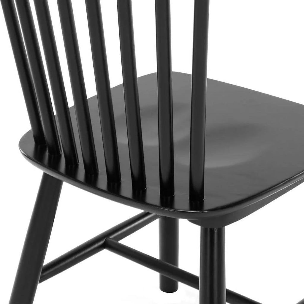 Dycanpo Dining Chairs Set of 4, Black Kitchen/Dining Room Wooden Chairs with Mid Century Modern,18''