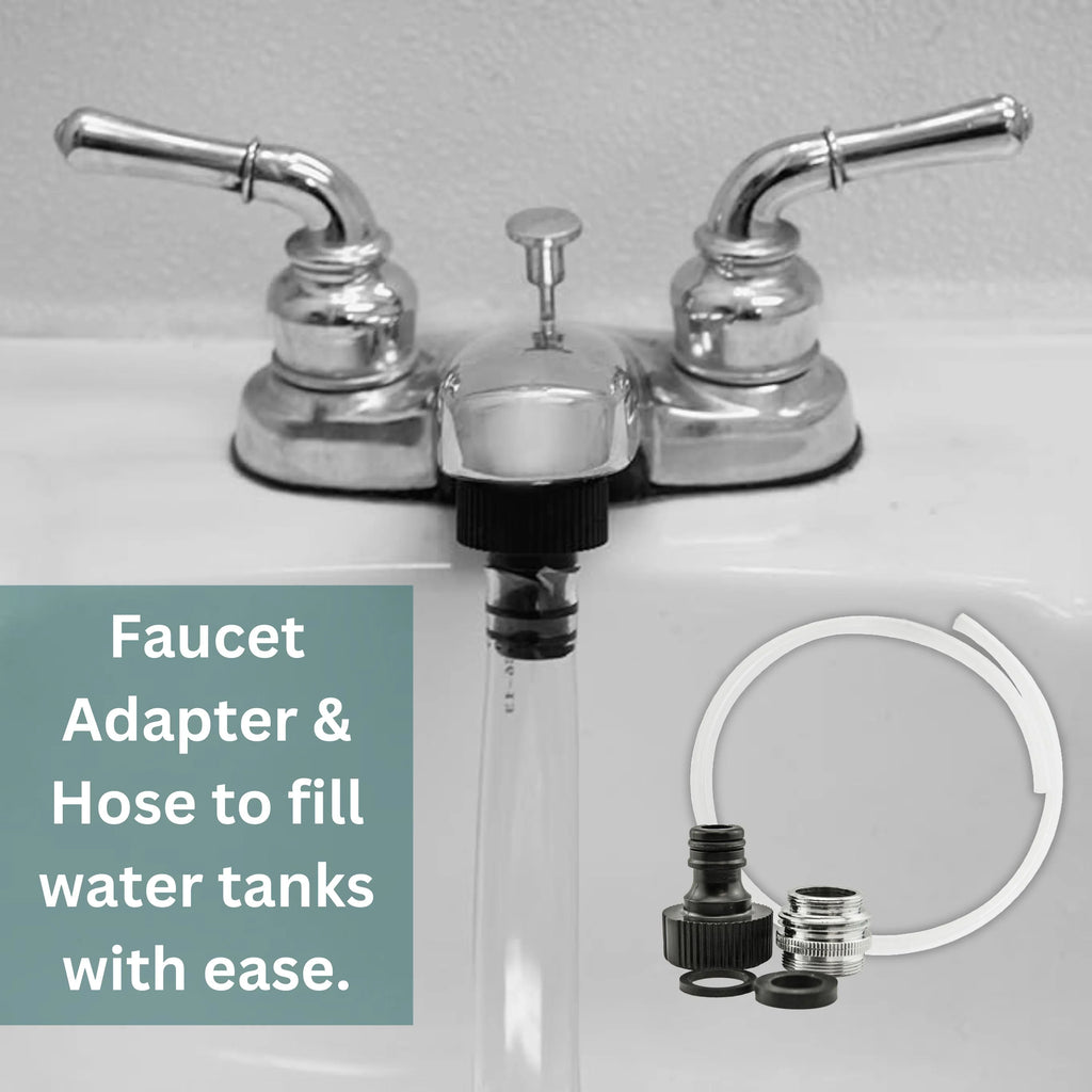 5-Gallon Stackable Water Containers with Spigot & Water Treatment - Emergency Water Storage Kit (2x - 5 Gallon Water Tanks)