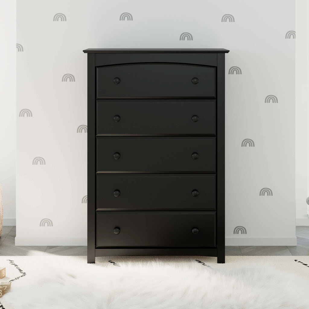 Storkcraft Kenton 5 Drawer Nursery Dresser, Pebble Gray