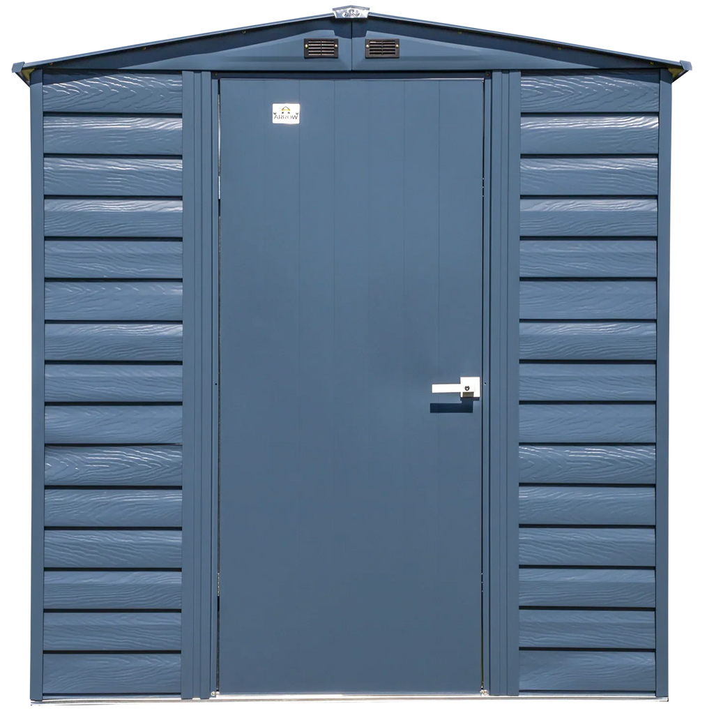 Arrow Select Steel Storage Shed Steel Storage Shed, 6x5, Charcoal