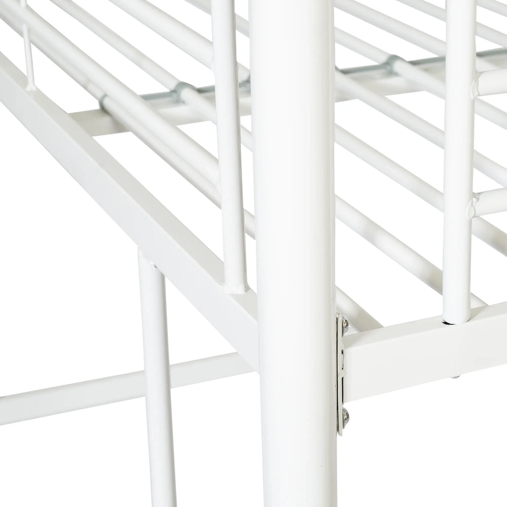 Walker Edison Sunset Modern Powder-Coated Steel Metal Full Loft Bunk Bed - Black