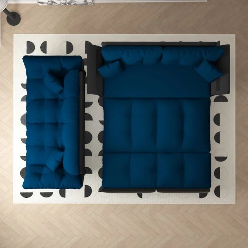 66" Queen Pull Out Sofa Bed, 3-in-1 Convertible Sleeper Sofa with Side Storage,Multi-Functional Velvet Loveseat Bed for Living Room,Bedroom