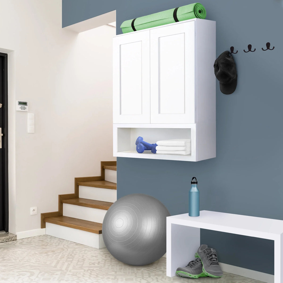 Design House Brookings Solid Wood Ready to Assemble 15"W x 24"H x 12"D Tall Shaker Wall Kitchen Cabinet, White