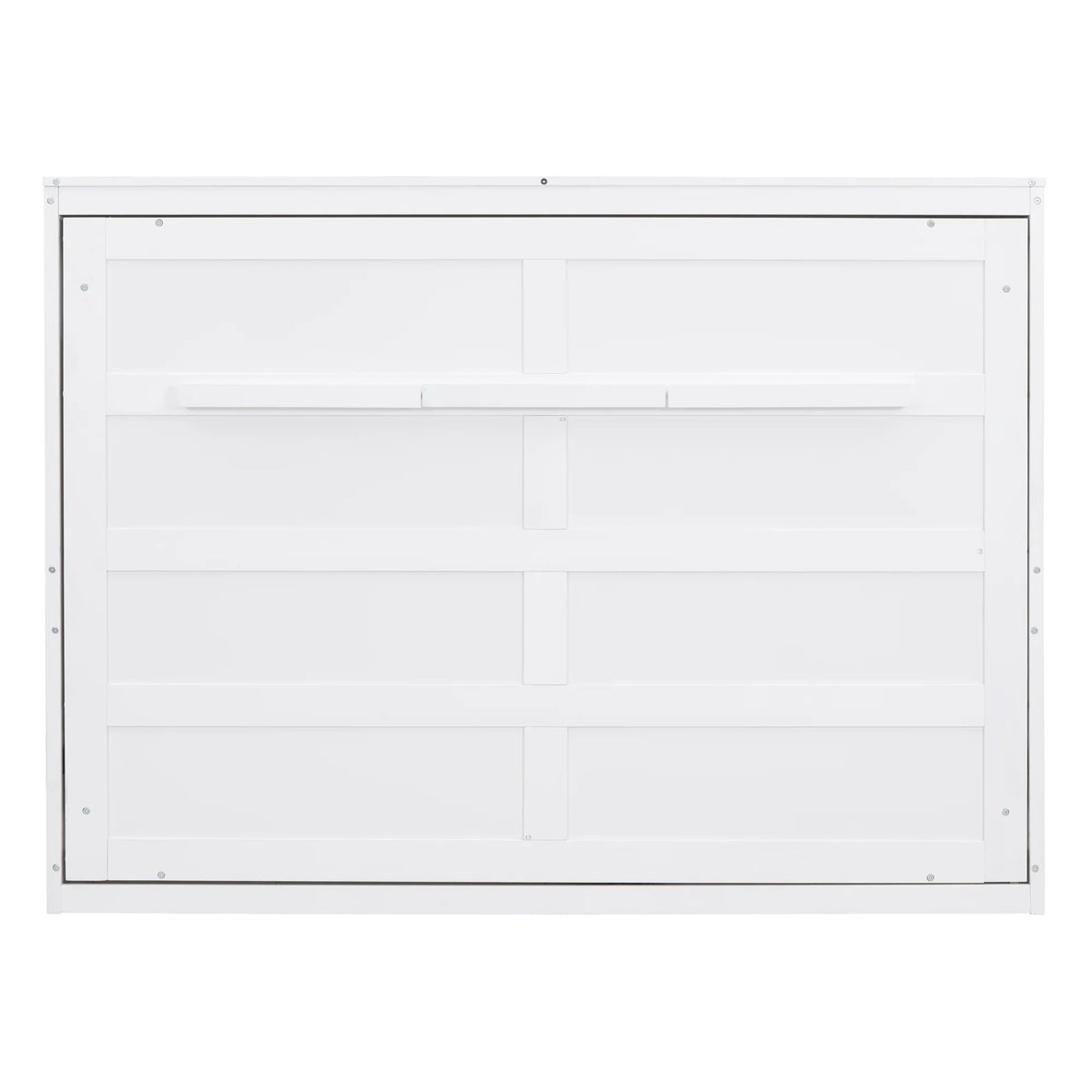 Harper & Bright Designs Full Size Murphy Bed Space-Saving Foldable Wooden Wall Bed with a Shelf for Guest Room Home Office, Gray