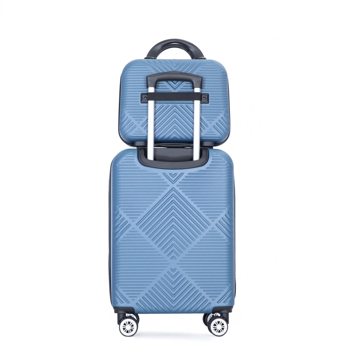Tripcomp Luggage Sets 4 Piece Suitcase Set (14/20/24/28)Hardside Suitcase with Spinner Wheels Lightweight Carry on Luggage(Black)