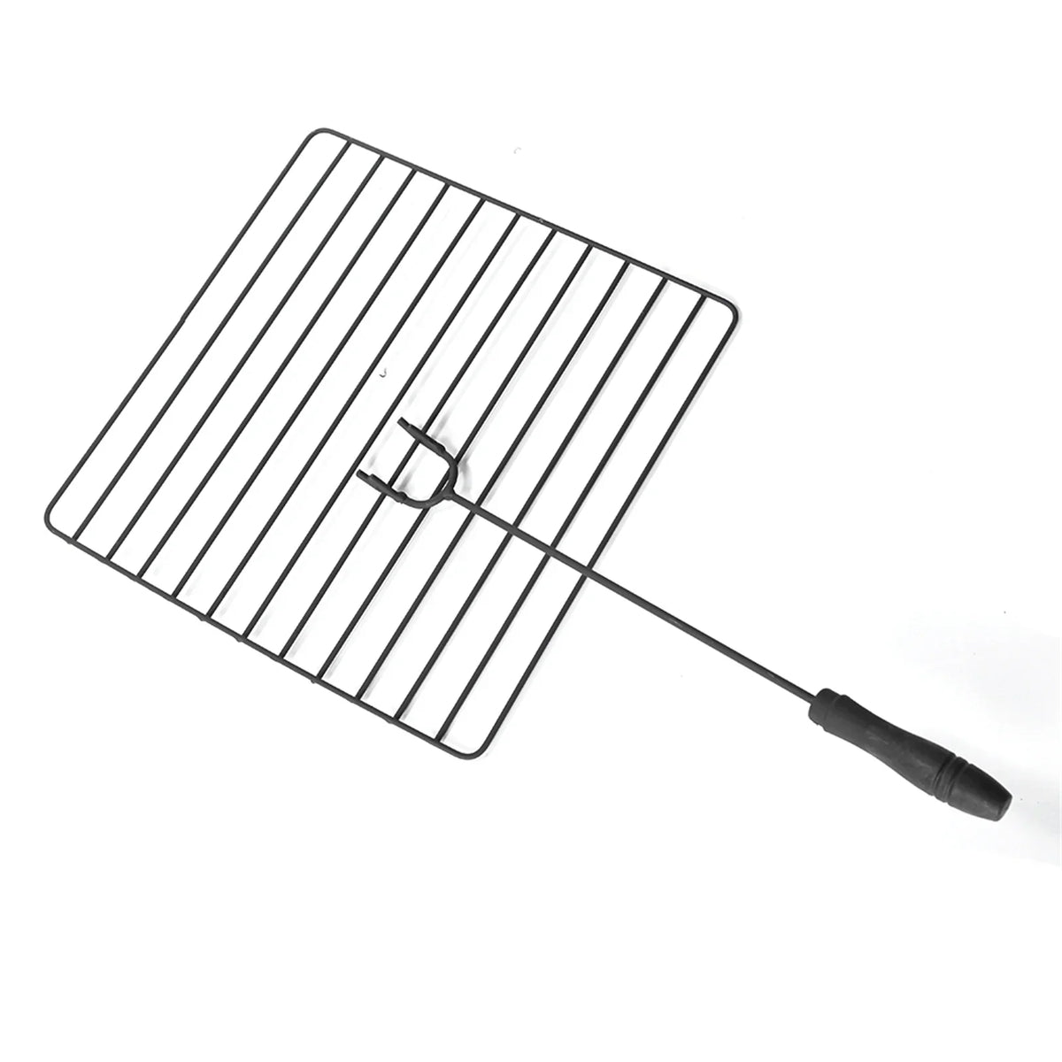 Wood Burning Fire Pits for Outside, 32" Square Iron Fire Pit Backyard Patio Garden Stove Wood Burning Fire Pit w/ Mesh Screen Lid, Wood Grate, Poker, Durable Fire Pit, Q5946