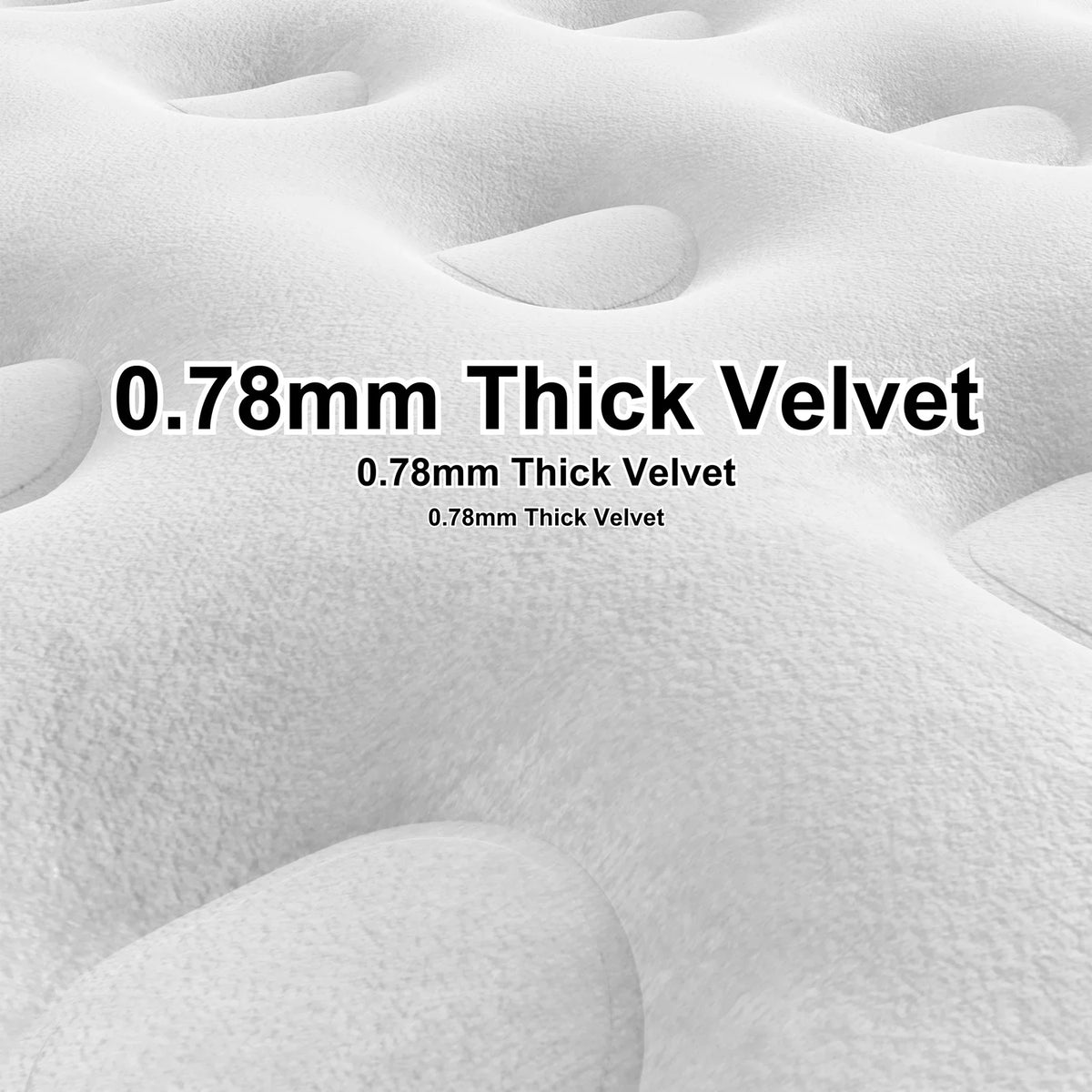 Luxury Queen Air Mattress with Headboard,18" Velvet Inflatable Mattress,Built-in USB-C Electric Pump,Premium Comfort for Home, Guests & Travel(Khaki)