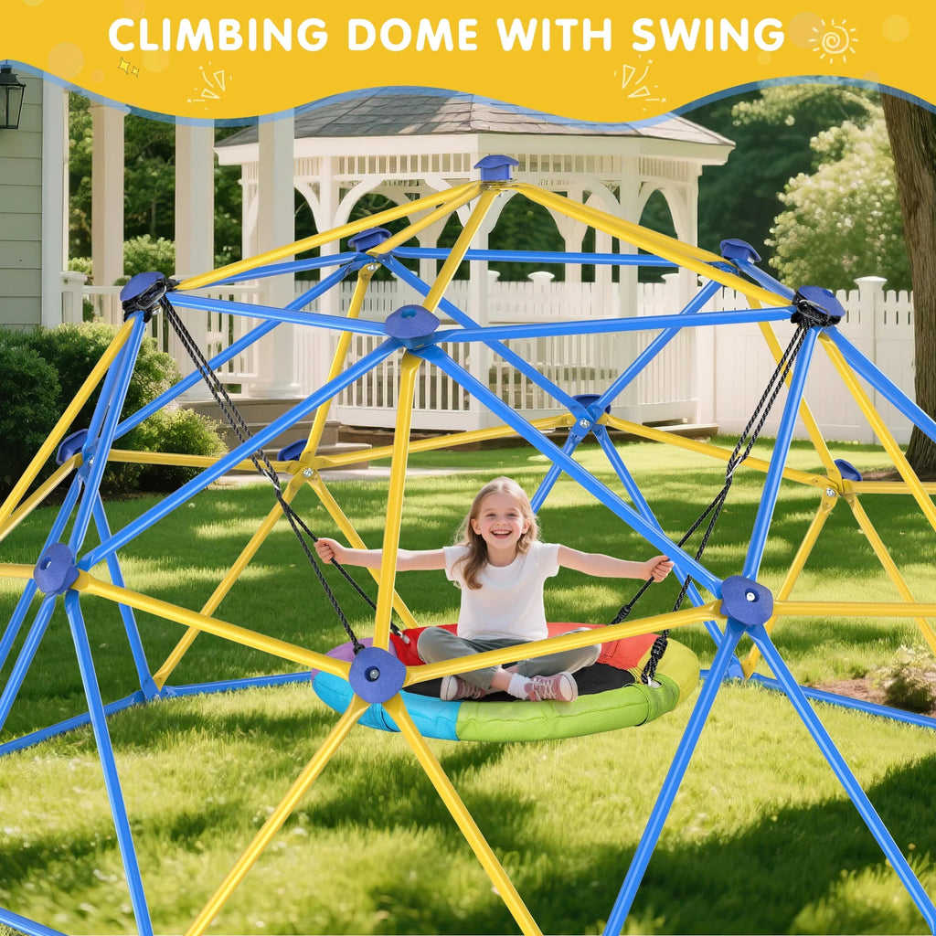 WOSTOO 10FT Climbing Dome,Kids Dome Climber Jungle Gym Outdoor Toddler Play Set for Kids 3-10 Year Outdoor Play, Supports up to 880lbs