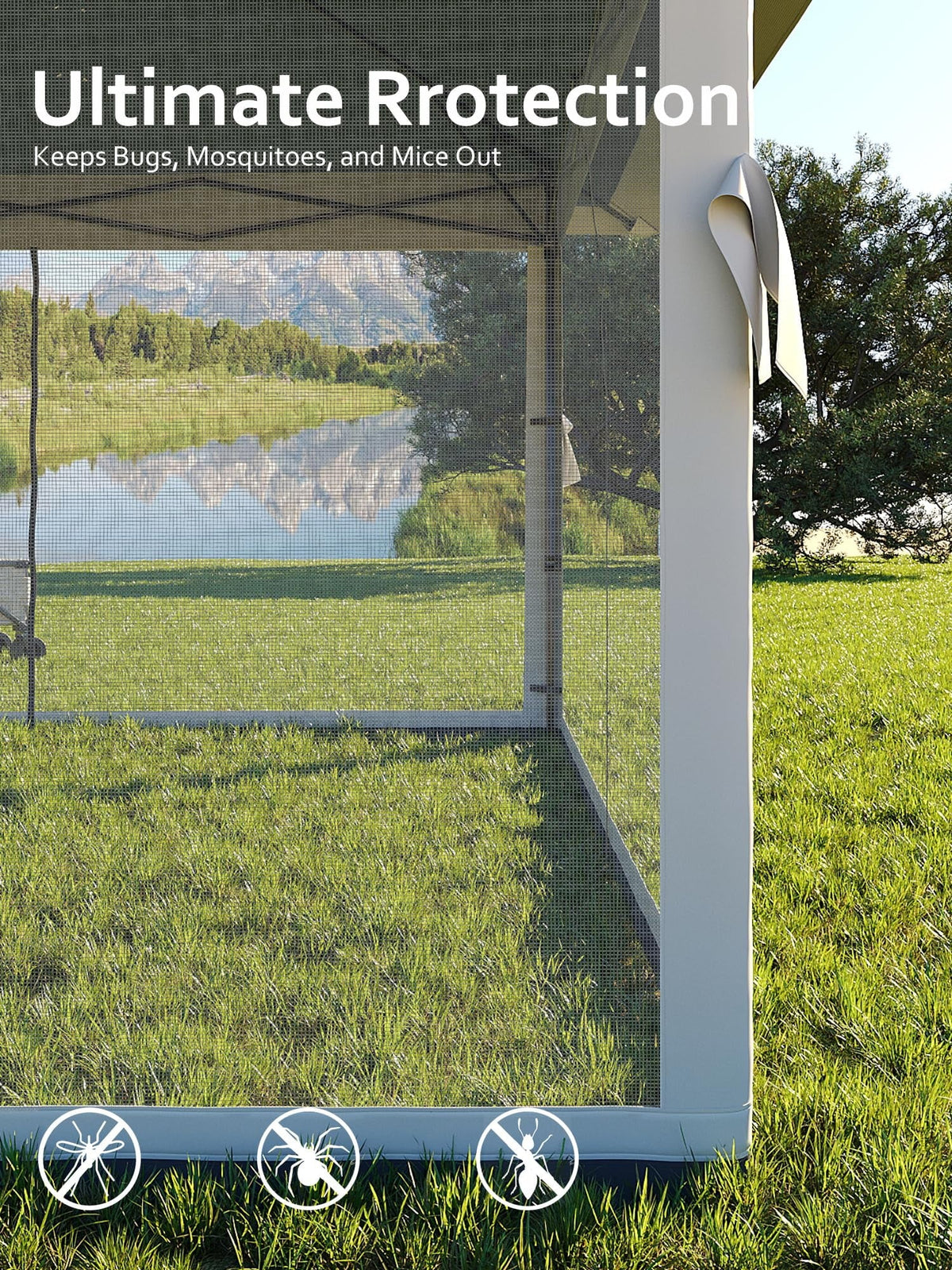 Accreate 13' X 13' Outdoor Patio Gazebo,Outdoor Canopy Tent with Mosquito Netting,Backyard Tent for Party, Wedding, Outdoor Dining, Patio, Backyard