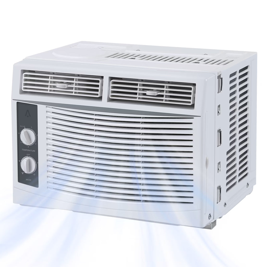 Lumiparty 6,000 BTU Window Air Conditioner, Cools 250 Sq.ft., Window AC Unit with Remote Control, Sleep Mode, Bedroom, Room, Office, White