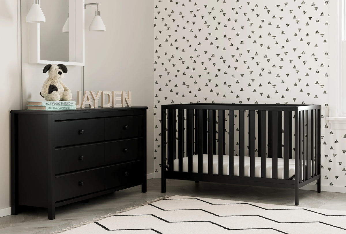 Storkcraft Alpine 6 Drawer Nursery Double Dresser, Olive