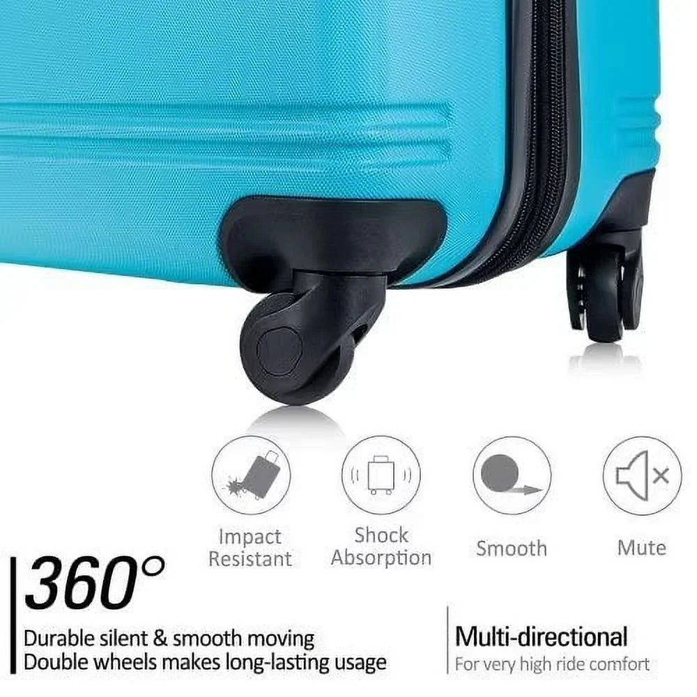 Expandable Suitcase Set of 3 with Double Spinner Wheels, Indestructible PP Material Hard Shell Luggage Sets TSA Lock, Carry on Expandable, Lightweight,20" 24' 28",Pink
