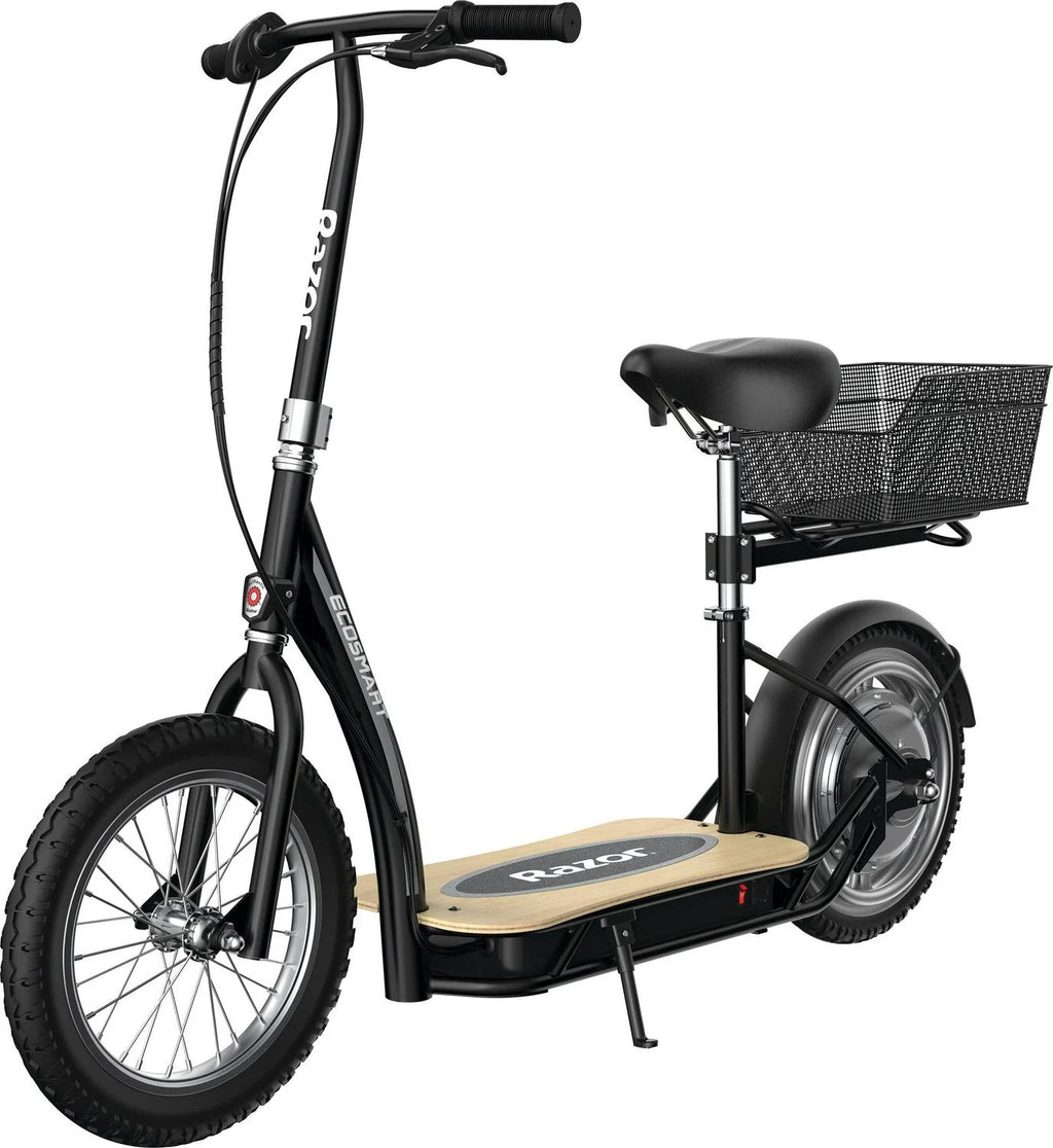 Razor EcoSmart Metro HD Seated Electric Scooter – Black. up to 15.5 mph. for Teen and Adult