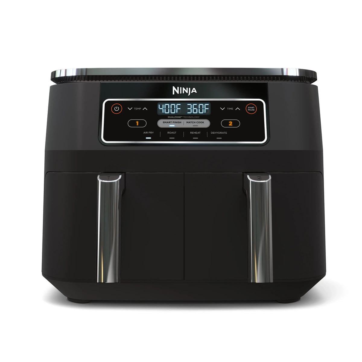 Restored Ninja Foodi DZ100 4in1, 8qt., 2Basket Air Fryer with DualZone Technology (Refurbished)