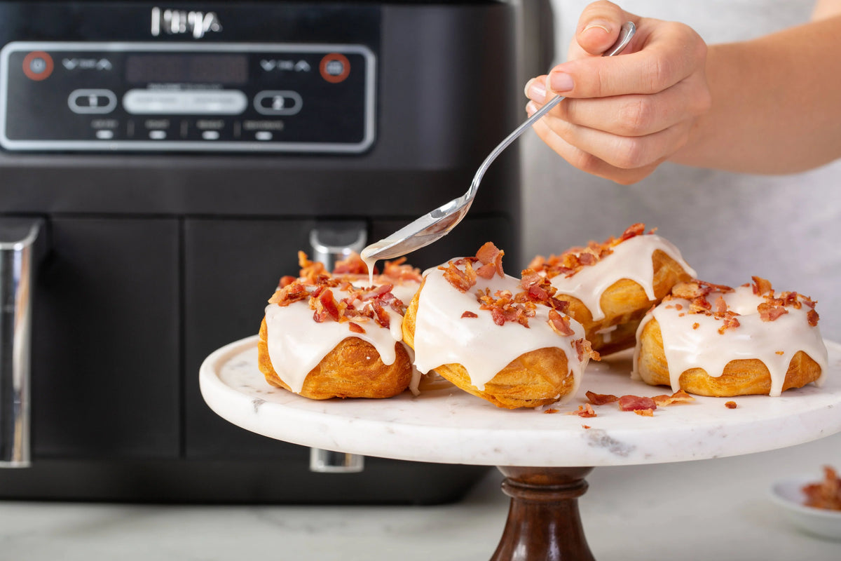 Restored Ninja Foodi DZ100 4in1, 8qt., 2Basket Air Fryer with DualZone Technology (Refurbished)