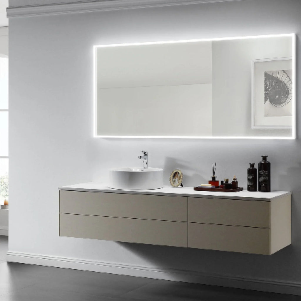 Modern Mirrors Astral Lighted Bathroom Vanity Mirror, Wall Mirror with Dimmable Daylight LED Lighting