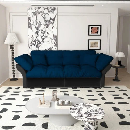 66" Queen Pull Out Sofa Bed, 3-in-1 Convertible Sleeper Sofa with Side Storage,Multi-Functional Velvet Loveseat Bed for Living Room,Bedroom